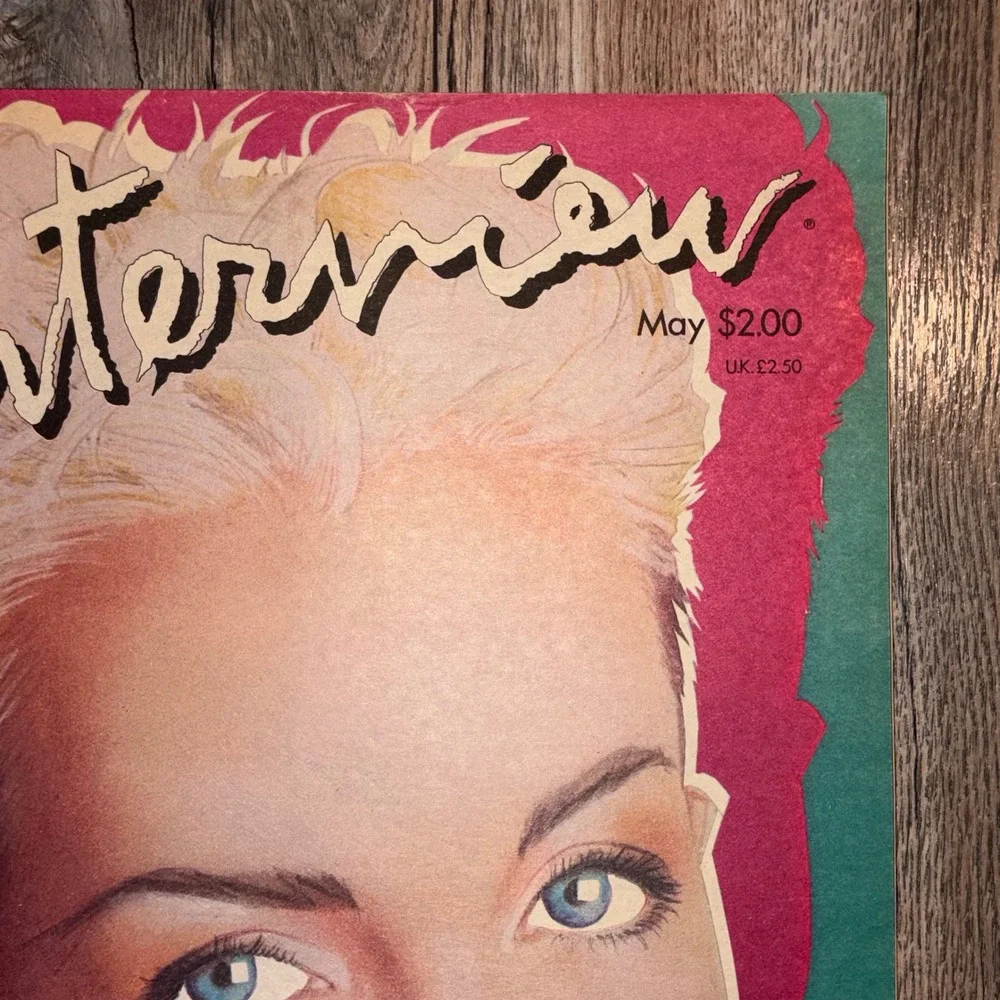 Vintage Interview Magazine May 1983 Annie Lennox Andy Warhol Richard Bernstein